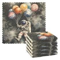 Yayeee 6 Pack Kitchen Dishcloths for Washing Dishes Soft Absorbent Microfiber Towels, Watercolor Space