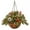 White, variant on 18" Artificial Christmas Wreath Hanging Basket Flocked Decor With Mixed Decorations And White Led Lights Hanging Ornament,A