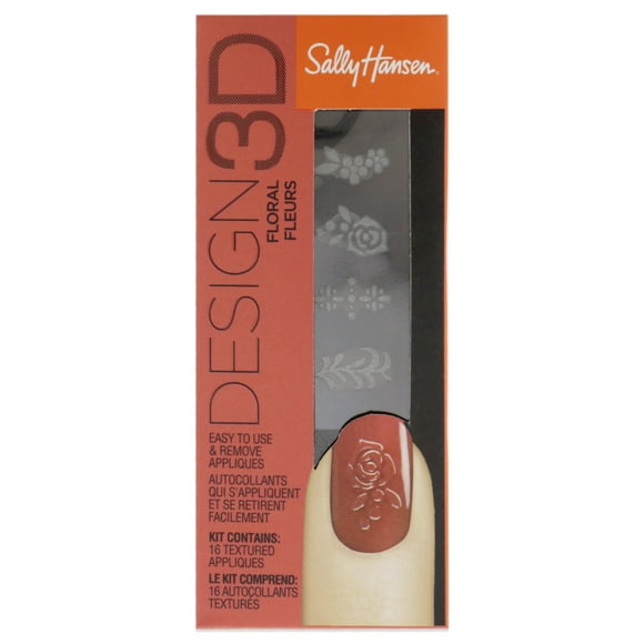 Adhesivo 3D para uñas 320 Floral Sally Hansen Pegatina 16 Pc