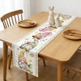 thumbnail image 6 of QuanTara Rabbit Ear Table Flag Easter Table Runner, 35.43x12.99in Printed Table Runner for Holiday Dining, Restaurant, Party Decor, 4 Sizes Available, 6 of 6