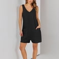 thumbnail image 6 of BUIgtTklOP Jumpsuit for Women Clearance Women's Casual Sleeveless Rompers Summer Loose Spaghetti Strap Shorts Jumpsuit with Pockets, 6 of 6
