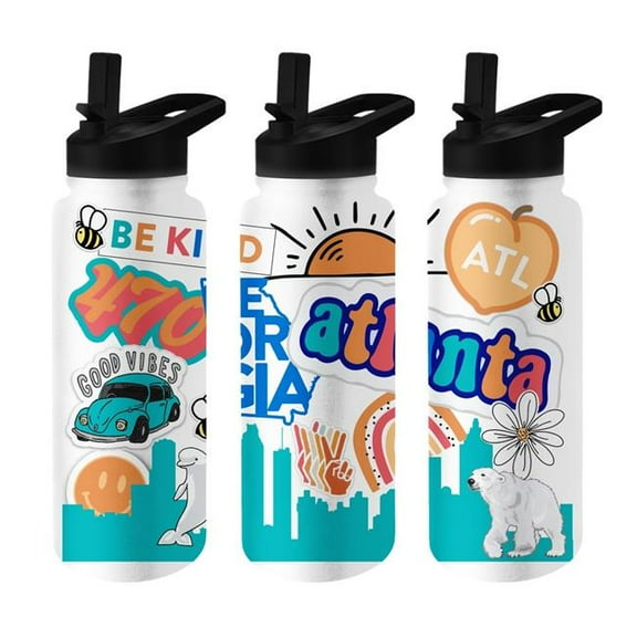 Logo Brands C4875-S34QB-63 Atlanta 34 oz Native Quencher Bottle