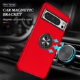 thumbnail image 5 of JTCASES for Googl Pixel 8 Pro Case, Car Mount Bracket 2-layer Hybird Shockproof PC TPU Anti-fall Slim Fit Lightweight Magnetic Cover for Googl Pixel 8 Pro - Red, 5 of 7