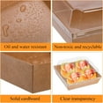 thumbnail image 4 of 200 Pack Brown Small Charcuterie Boxes With Clear Lids, 5 Inches Paper Bakery Boxes Dessert Boxes Disposable To Go Food Containers For Cookie, Cake Slice, Mini Cake, Chocolate Strawberry, 4 of 6