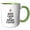 Green/White, variant on 3drose, Keep Calm and Drink Coffee Typography - Fun Quote with Coffee Icon, 11oz Two-tone Red Mug