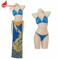 thumbnail image 2 of Chun Li Bikini Swimsuit Sexy Blue Women Outfit, 2 of 12