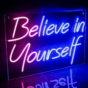 Hello Rosa Believe in Yourself LED Neon Light Signs USB Power for Bedroom Home Office Party Christmas Decoration