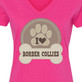thumbnail image 4 of Inktastic Border Collie Dog Gifts Women's V-Neck T-Shirt, 4 of 5