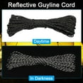 thumbnail image 4 of 65 Feet Reflective Guyline Camping Paracord 3mm , 3 Pack Nylon Tent Cord Guyline Rope Black, 4 of 6