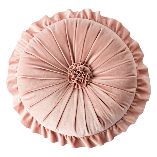 LCXmlly Throw Pillow Seat Pillow Ruffle Super Soft Comfortable Touch Full Filling Elastic Decorative Round Office Nap Back Support Plush Pillow Home