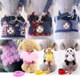 thumbnail image 5 of Chaleco para mascotas, portador de perros, collar para perros pequeños, cordón para cachorros, chaleco para cachorros, correa para perros que caminan, código L para perros Chihuahua BRI  Rojo Verde, 5 of 5