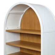 Better Homes & Gardens Juliet Open Arch Bookcase, White and Light Honey