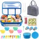 thumbnail image 1 of Loncheras, Bento Box, caja duradera a prueba de fugas, 4 compartimento, Incluye Tenedor Cuchara Bolsa de Almuerzo, Apto para microondas, lavavajillas, Sin BPA, 1 of 4