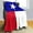 Texas State Flag02, variant on American Flag Blanket with Soldiers, Shaggy Stripes Throw Blanket for TV Travel Household (50x60 Inches)