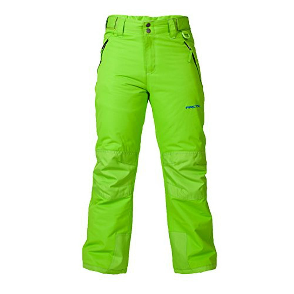Arctix Youth Snow Pants with Reinforced Knees and Seat Lime Green, M