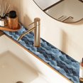 thumbnail image 2 of Yayeee Faucet Mat for Kitchen Sink 14.7" Diatomite Long Splash Guard Pad, Blue Watercolor Mountain Pattern, 2 Pack, 2 of 7