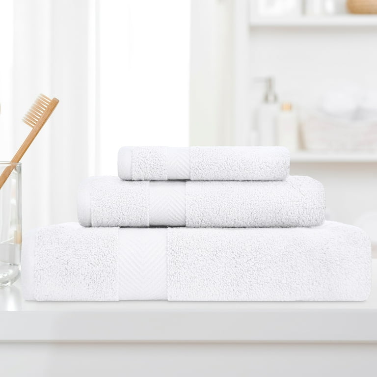 Superior Zero Twist Cotton 6 Piece Towel Set White