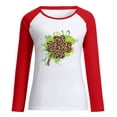 thumbnail image 4 of CEHVOM T-Shirt Décontracté à Manches Longues Imprimé Patchwork pour Femmes pour la Saint-Patrick, Col Rond, 4 of 4