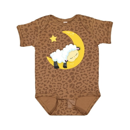 

Inktastic Cute Sheep Sleeping Sheep Moon Stars Sleepy Gift Baby Boy or Baby Girl Bodysuit