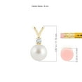 thumbnail image 3 of ANGARA South Sea Cultured Pearl V-Bale Pendant in 14K Yellow Gold for Women | June Birthstone, Birthday, Anniversary, Jewelry Gift for Women | Pearl Necklace, 3 of 8