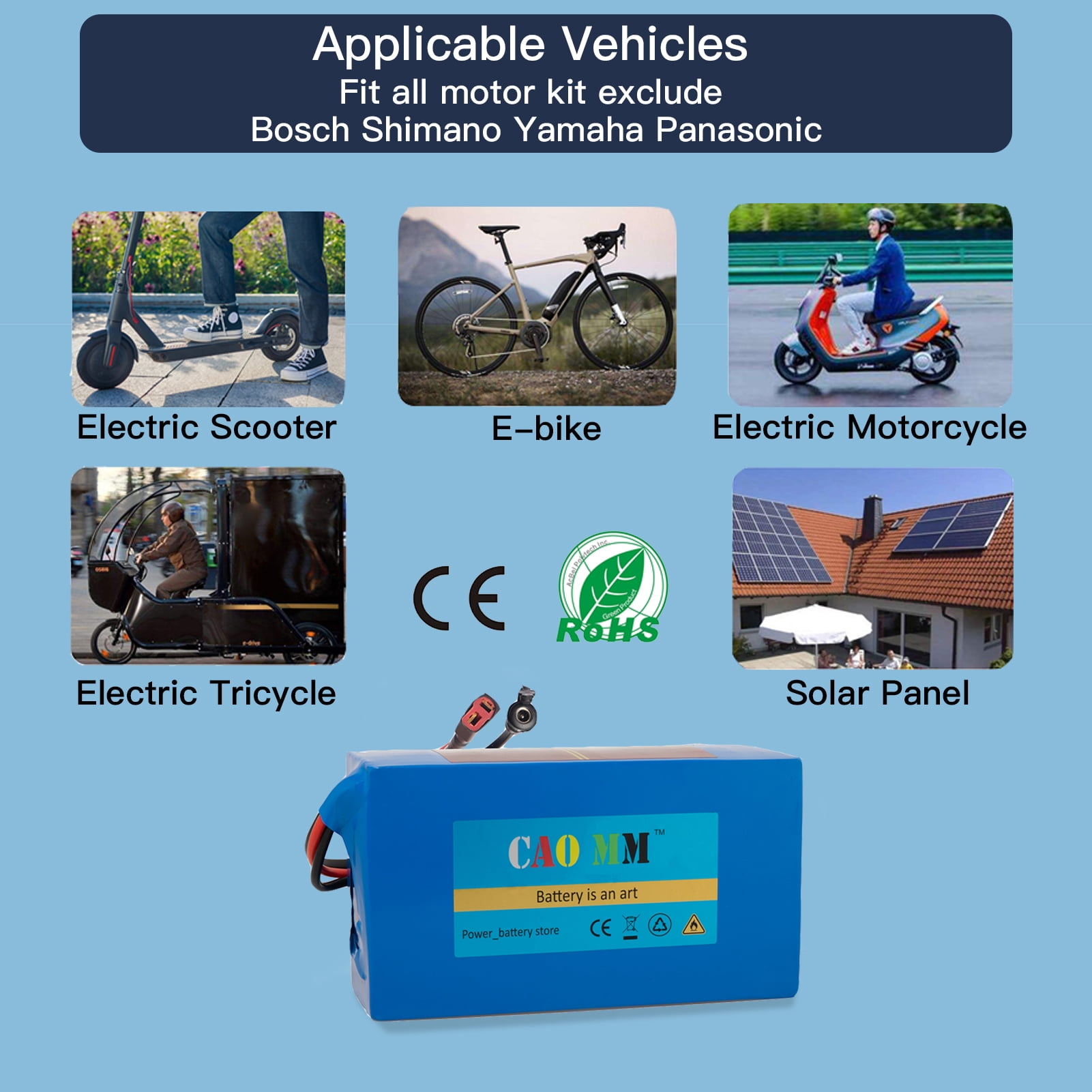 36V 14Ah Ebike Battery Pack Electric Bike 36v Lithium Battery for Adult Electric Bicycle Scooter Motor without 2a Charger