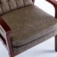 thumbnail image 6 of Mid Century Single Armchair Sofa Accent Chair Retro Modern Solid Wood Armrest Accent Chair, Fabric Upholstered Wooden Lounge Chair, 6 of 10