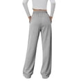 thumbnail image 4 of UDAUDU Womens Wide Leg Sweat Pants 2026 Spring Summer High Waisted Baggy Sweatpants Casual Drawstring Workout Pants with Pockets Light Gray 2XL, 4 of 6