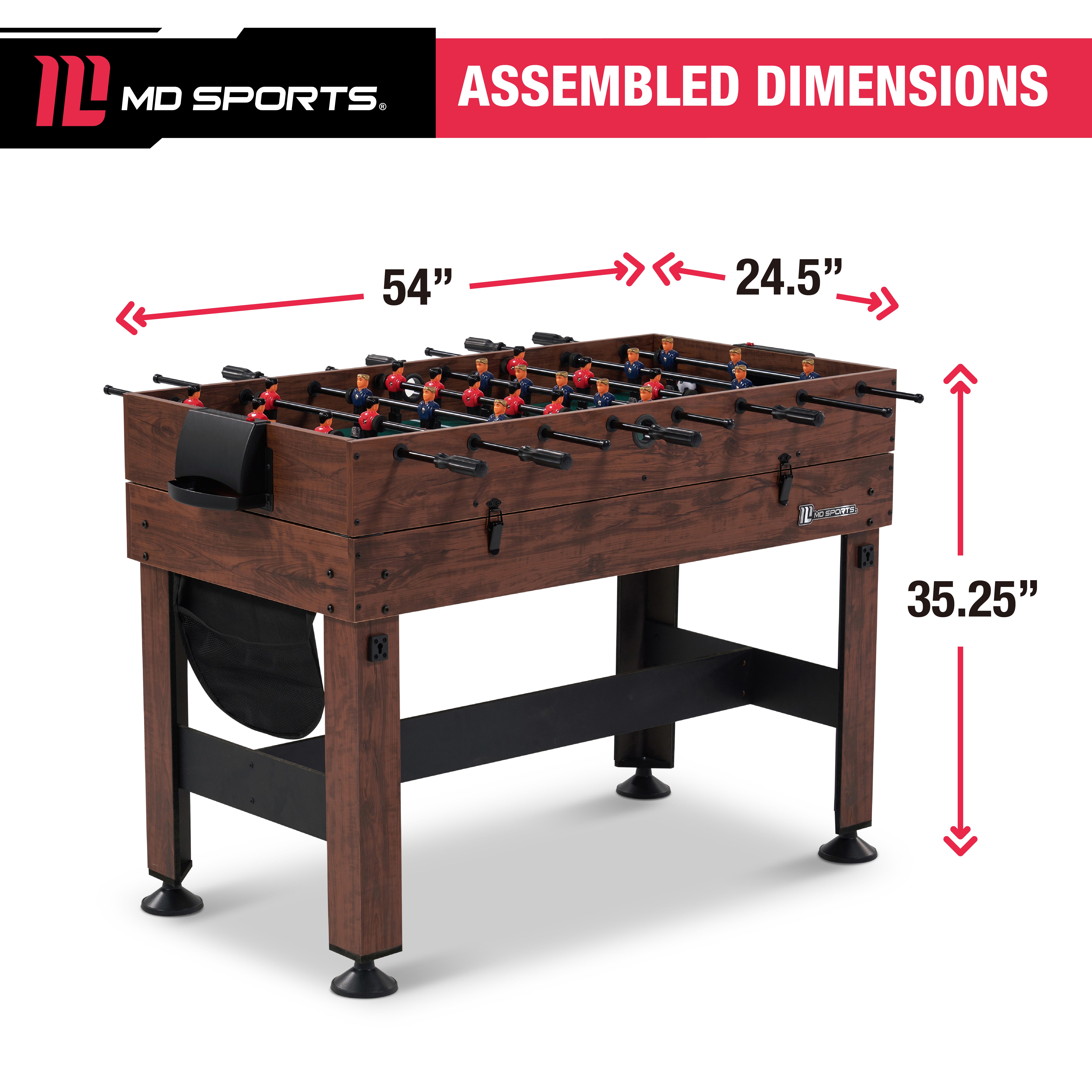 MD Sports 54" 4 in 1 Combo Game Table, Foosball, Hockey, Table Tennis, Billiards - image 4 of 13