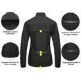 thumbnail image 5 of Little Donkey Andy Women's Lightweight Waterproof Cycling Jacket with Removable Sleeves for Biking Running Golf Black S, 5 of 6