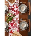 thumbnail image 5 of Red Pink Valentines Table Runner Love Heart Pink Red Tablerunners 13 x 72 Inch, Table Decorations Tabletop Scarf for Summer Gathering Holiday Farmhouse Kitchen Dining Decor, 5 of 6