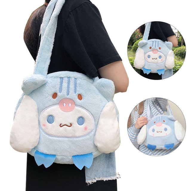 Bolso de mano esponjoso, Otoño Invierno Felpa Axilas Felpa Axila Bolsa Mullido Rendimiento Sólido Jadeshay A