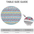 thumbnail image 6 of Pioneer Flower Floral Print Pattern Round Fitted Tablecloth with Elastic Edge,Dining Table Cover Waterproof,Outdoor Round Tablecloth for Camping,Dining,Indoor and Outdoor, 6 of 7