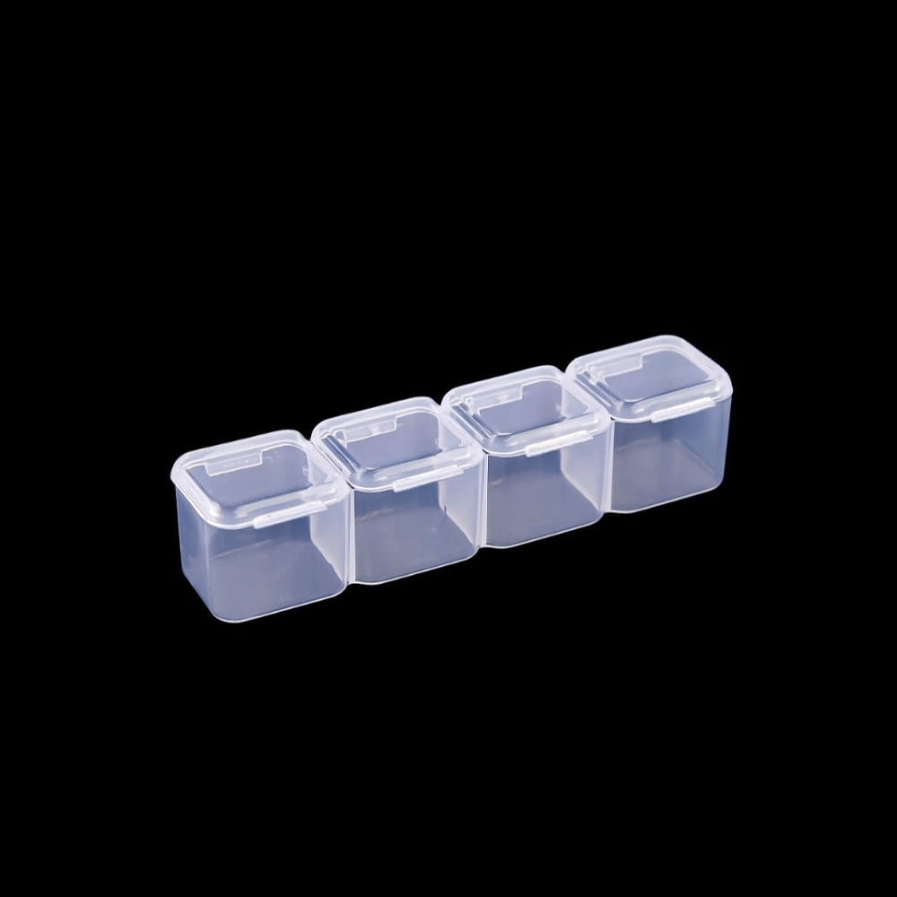 3sets Polypropylene(PP) Craft Organizer Case sets 56 Grids Bead Containers for Jewelry Small Accessories Rectangle Clear 21.2x17.5x2.7cm