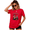 Red, variant on UNISHE Women's Halloween Witch Skeleton Humor Graphic Tee Retro Dark Art Short Sleeve Top Everyday Seasonal Outfit
