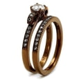 thumbnail image 4 of IP Coffee light Stainless Steel Ring with AAA Grade CZ in Clear for Women Clear Stone Color Style TK2955 Size 10, 4 of 5