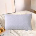 thumbnail image 6 of Decorative Lumbar Pillow,Contemporary Jacquard Oblong Cushion Geometric, Crystal Embroidery Pillow for Bed, Couch, Sofa, Modern Home Decor-Crystal Matrix(White), 6 of 7