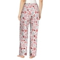 thumbnail image 3 of Xecao Hand Drawn Hearts Women's Straight Lounge Pajama Pants: The Epitome of Relaxed Sleepwear, 3 of 9