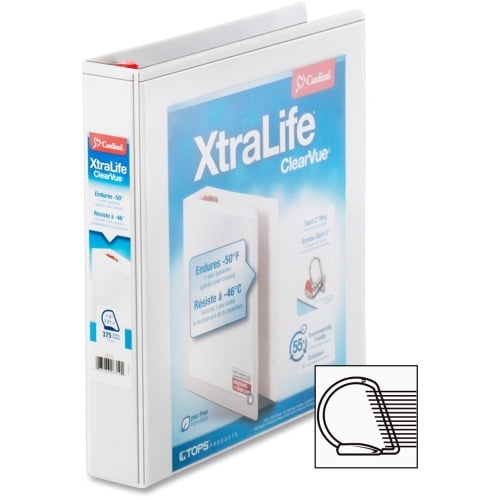 Cardinal Xtralife ClearVue Locking Slant-D Binders 1 1/2' Binder Capacity - Letter - 8 1/2' x 11' Sheet Size - 375 Sheet Capacity - 1 3/5' Spine Width - 3 x D-Ring Fastener(s) - 2 Inside Front & Back