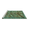 thumbnail image 2 of Ahgly Company Machine Washable Indoor Square Animal Turquoise Blue Traditional Area Rugs, 8' Square, 2 of 4