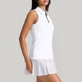 thumbnail image 5 of Hearthz Women's Sleeveless Golf Polo Shirts Quarter Zip Collared Gym Shirts Women Quick Dry Workout Tennis Woman Polo Shirt, 5 of 8