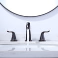 thumbnail image 3 of Wowow 8 in. Widespread Double Handle Bathroom Faucet with Pop Drain and Supply Line in Oil Rubbed Bronze, 3 of 9