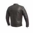 thumbnail image 4 of First Mfg Men's Crusader Motorcycle Genuine Leather Jacket (L, Brown), 4 of 4