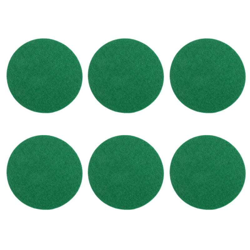 Green 60mm / 74mm / 94mm S Dolity 6 Pieces Soft Felt Pads for Air Hockey Table Pushers 