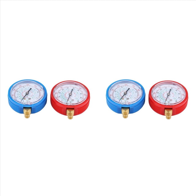 4Pcs Car Low Tester Gauge Car Air Conditioner Refrigerante Calibrador de Presión Kit para R410A R134A R22 Refrigerante