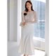thumbnail image 4 of H Han Queen primavera elegante ajustado encaje Patchwork sirena vestidos mujeres coreano Retro Vestido moda Oficina fiesta Vestido Casual, 4 of 5