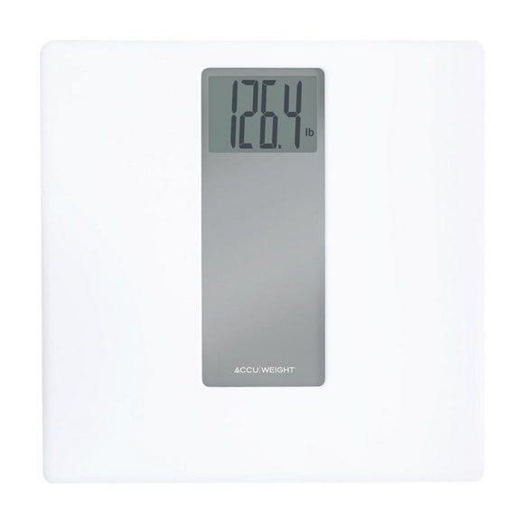 Pèse-personne numérique de 400 lb en verre trempé, Accuweight