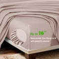 thumbnail image 5 of Sonoro Kate Luxury Cooling Bamboo Bed Sheet Set - Deep Pockets - 4 Piece,California King, Light Pink, 5 of 6