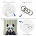 thumbnail image 4 of Sunglasses Panda Shower Curtain, 72" x 72", Retro Funny Panda Sage Green Background Waterproof Bathroom Curtain Washable Shower Curtain Set with 12 Hooks, 4 of 9