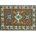 thumbnail image 1 of Ahgly Company Indoor Rectangle Geometric Light Blue Traditional Area Rugs, 4' x 6', 1 of 4