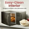 thumbnail image 2 of Open Box Chefman Countertop Microwave Oven 1.1 Cu. Ft., 1000 Watts with 6 Presets and 10 Power Levels - Black, 2 of 9
